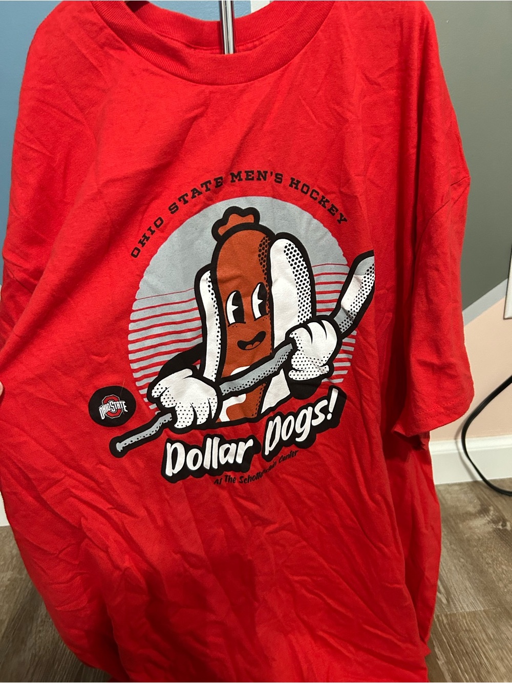 Ohio State Men's Hockey Dollar Dogs Red Short Sleeve T-Shirt